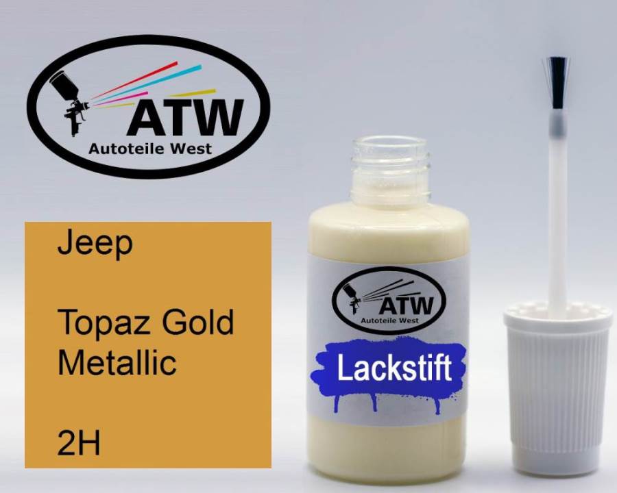 Jeep, Topaz Gold Metallic, 2H: 20ml Lackstift, von ATW Autoteile West.